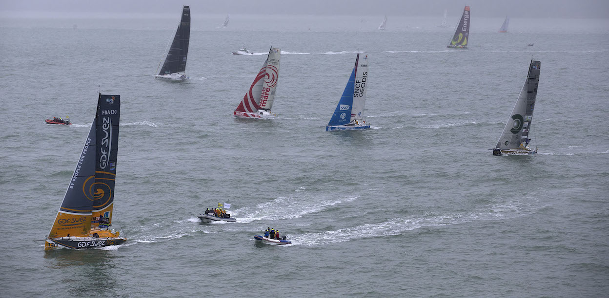 start of the Transat Jacques Vabre in Le Havre (North France) on November 07, 2013 -