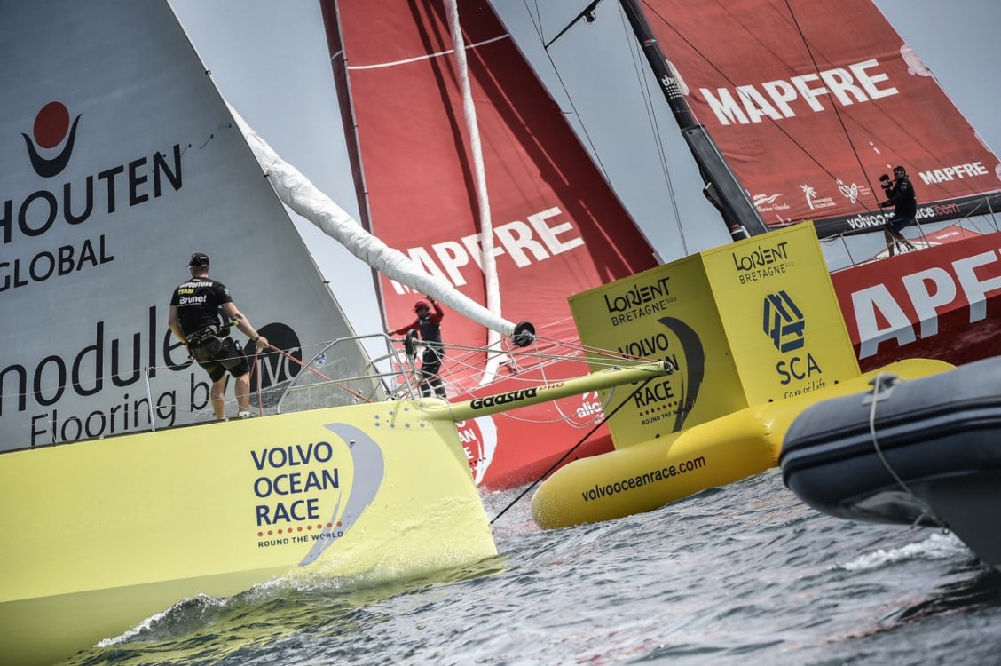 2014-15, VOR, Volvo Ocean Race, Inport, Lorient, buoy, Team Brunel, MAPFRE