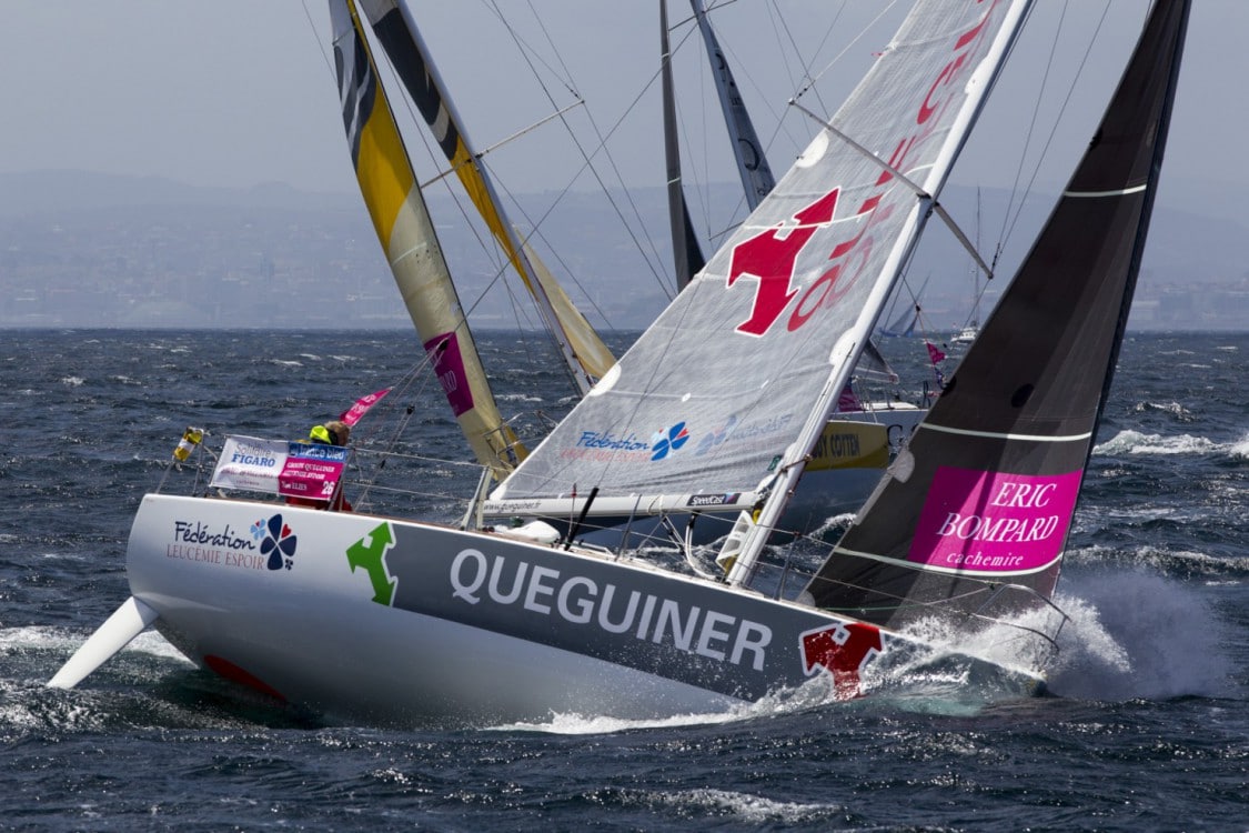 2015, DEPART, ERIC BOMPARD, ETAPE 2, FIGARO, LA COROGNE, SOLITAIRE DU FIGARO 2015, VOILE