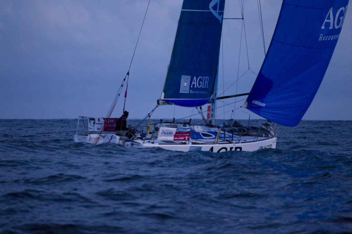 2015, ADRIEN HARDY, AGIR RECOUVREMENT, ERIC BOMPARD, ETAPE 2, FIGARO, SOLITAIRE DU FIGARO 2015, VOILE