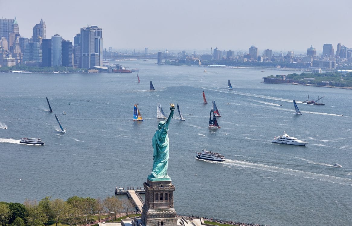 05-2016, DAY, OUTSIDE, NEW YORK CITY, USA, JOUR, NEW YORK, SINGLE HANDED, IMOCA, MONOHULL, OCEAN MASTER, MANHATTAN, NEW YORK-VENDEE, Currency House NY-Vendee Charity race, heli