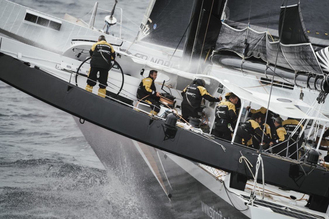 aerial, helicopter, helishot, maxi, offshore, spindrift 2, training, trimaran, yann guichard