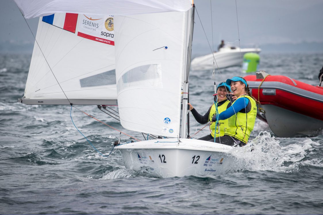 470 W, CLASSES, FRA 9 12 Camille Lecointre (W) Aloise Retornaz 470 Women, Olympic Sailing, Sailing Energy, World Cup Series Hyeres, World Sailing